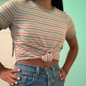 striped babydoll tee